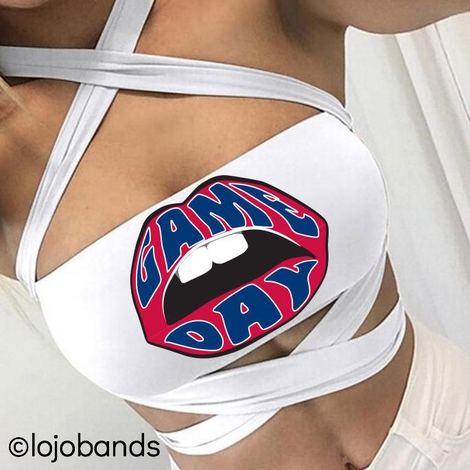 Red & Blue Game Day White Multiway Bandeau