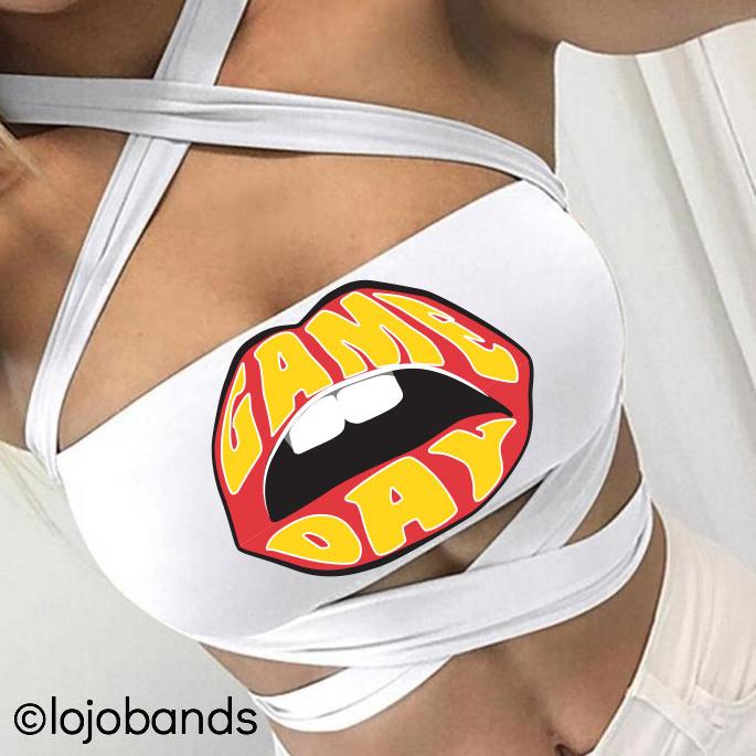 Red & Yellow Game Day White Multiway Bandeau