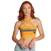 West Virginia Mountaineers Gold Multi Way Bandeau Top