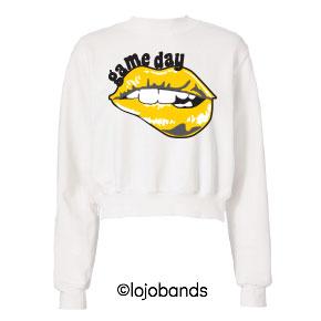 Black & Yellow Game Day Cropped Sweatshirt - lo + jo, LLC